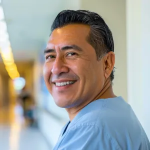 Latin Male Nurse Smiling