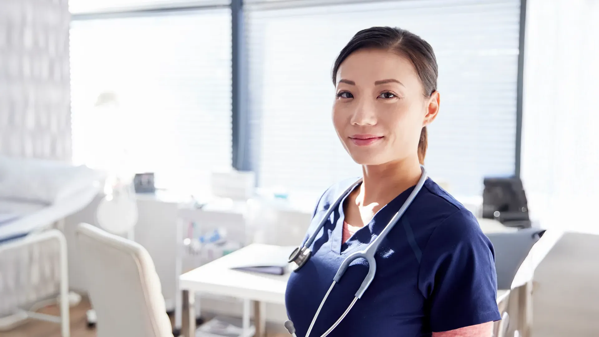 picture of a medical professional in patient room