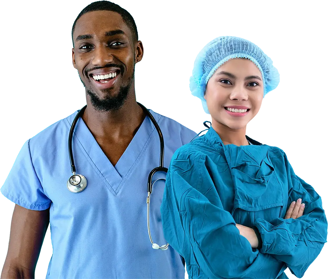 Male and female nurse
